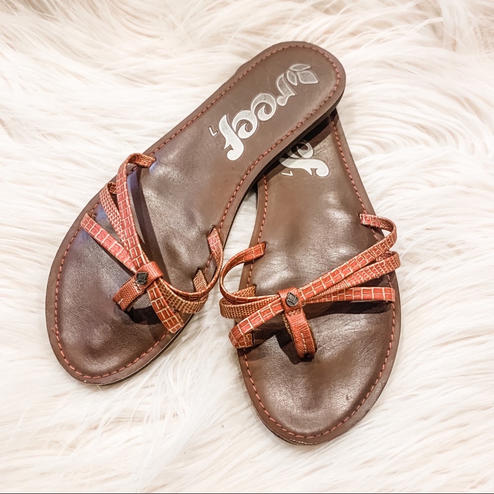 REEF Copper Coral Pink Flip Flops